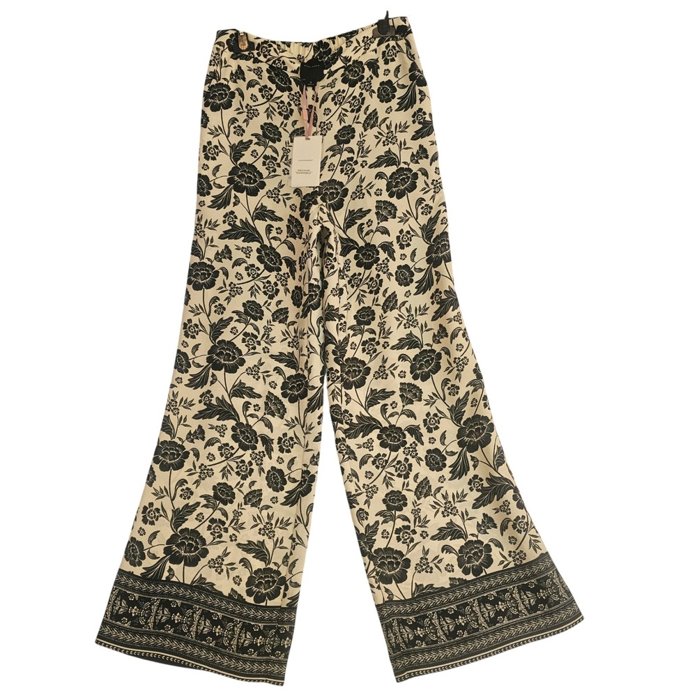 Alex Marie Small Fall Into Florals Amara Floral Pull On Wide Leg Pants NWT 1085